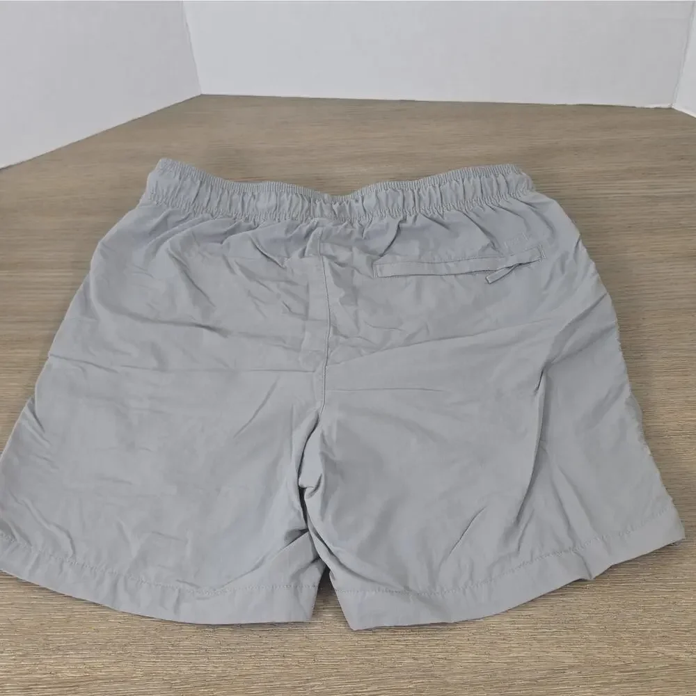 American Eagle Men's Solid Gray Swim Trunks XS Mesh Lined Drawstring Pockets